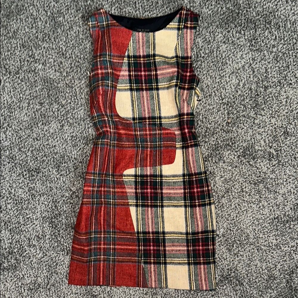 Rag & Bone Wool Plaid Mini Dress